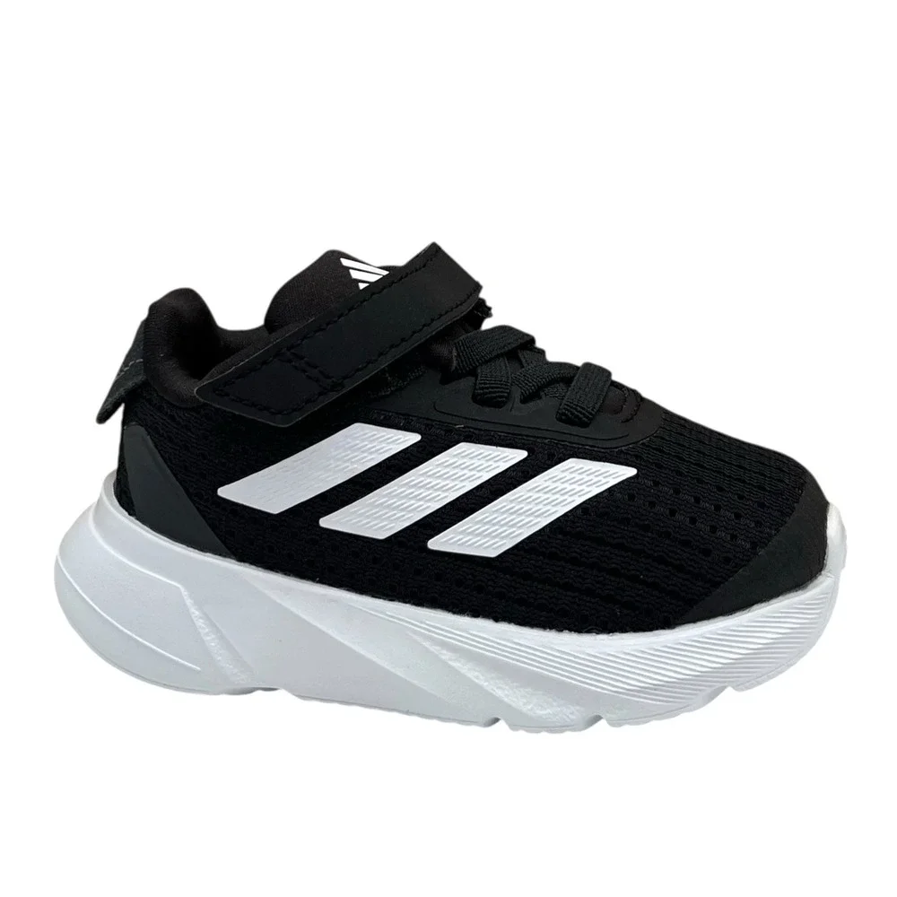 Adidas Duramo Baby Infant Boys Slip-on Sneaker Size 5 Black-White Flexible Shoes
